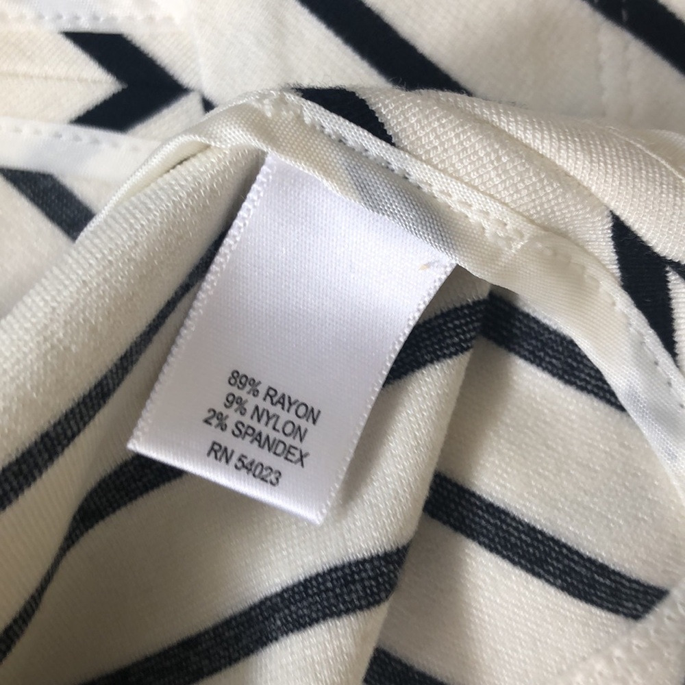 Banana Republic Mad Men Black & White Diagonal Stripe Dress - Excellent! 6 - Picture 14 of 14